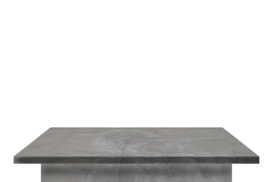 Empty gray concrete table top on square shape for put object or montage product and decor on home,