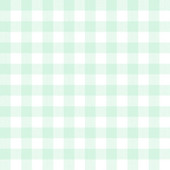 Green and white plaid pattern. Seamless vector background for apparel, shirts, tablecloths, other modern fashion fabrics.