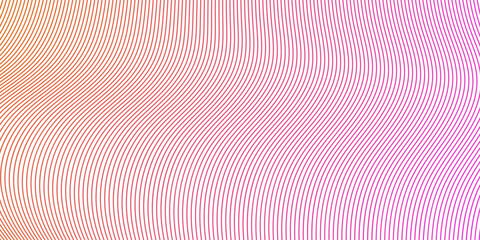 Abstract background with wavy texture. Wave stripe and lines pattern on orange and pink colors. Minimal design for banner, presentation, flyer, brochure, website. Vector illustration