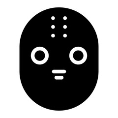 Fototapeta premium hockey helmet glyph 