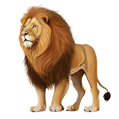 Cartoon transparent lion