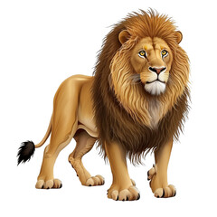 Fototapeta premium Cartoon transparent lion