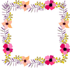 Flower Frame Illustration