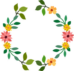 Naklejka premium Flower Frame Illustration