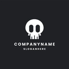 Skull logo icon design template vector illustration