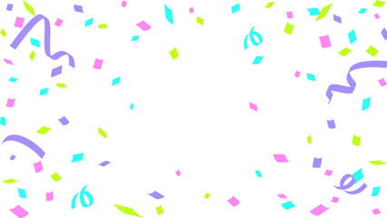 カラフルな紙吹雪が舞うおしゃれな背景素材