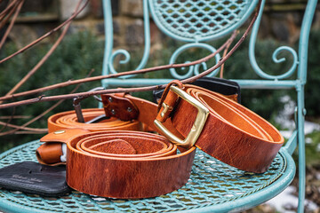 Leather belt