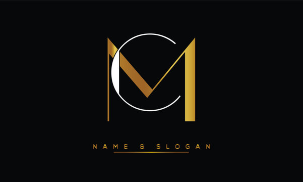 CM,  MC,  C,  M  Abstract  Letters  Logo  Monogram