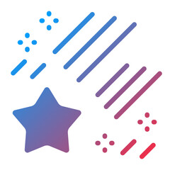 Vector Design Falling Star Icon Style