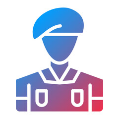 Vector Design Army Soldier Icon Style