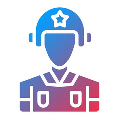 Vector Design Army Pilot Icon Style