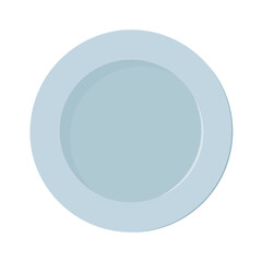Big blue round empty plate