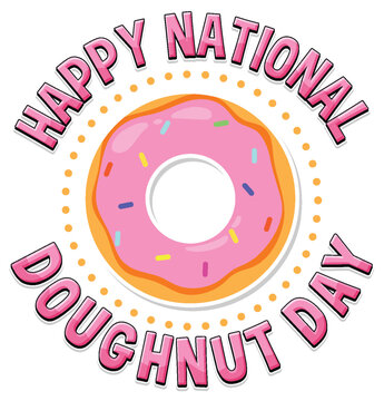 Happy doughnut day in June logo