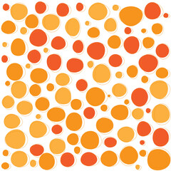 irregular colored dots and strokes over white background. Seamless pattern