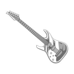 Obraz na płótnie Canvas A guitar with a string design on it