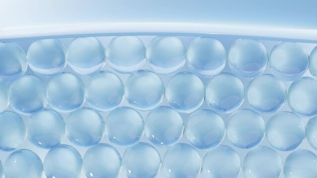 Serum Oil drop on Saggy skin cell, Skin Repair, moisturizer, collagen serum, advertising background ready to use, 3D animation