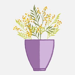 Bouquet of mimosa for the spring festival