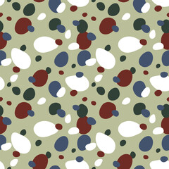 Fashionable seamless pattern with abstract shapes. Hand-drawn simple shapes. Abstract modern vector illustration in bright colors. Juicy shades on a white background. Texture line and stamp spot.