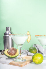 Avocado martini cocktail