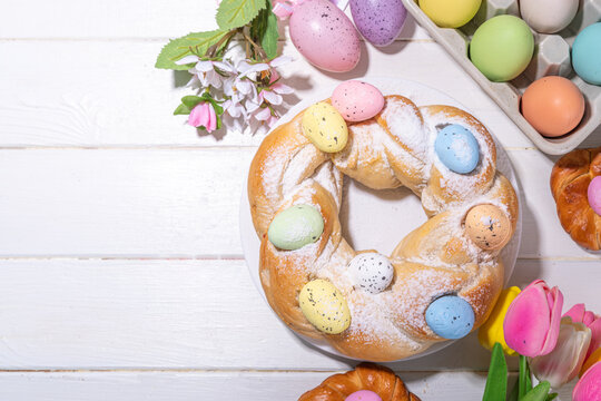 Easter wreath bread