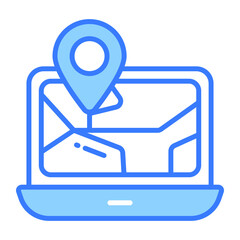 Modern vector of location tracking in editable style, easy to use icon