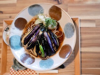 Noodle with eggplant vegetables