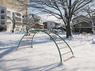 Winter playground in Japan