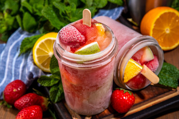 Frozen mocktail, popsicle punch
