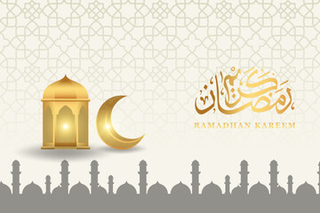 eid mubarak greeting background with Islamic ornament concept