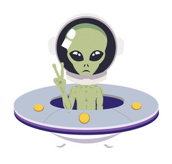 alien in ufo