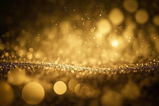 Hintergrund, Gold, Partikel, Glitzer, Glamour, feierlich, Neujahr, Weihnachten