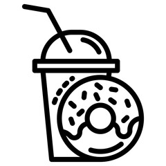 drink and donut icon