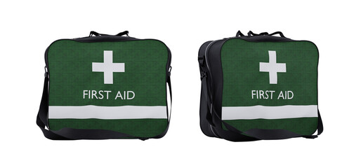 first aid bag isolated
