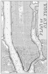 Vintage Historical map of New York City. Vector illustration. - 578979461
