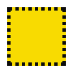 Yellow Black Notch Edge Square Icon