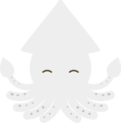 ゆるかわなイカ　笑う