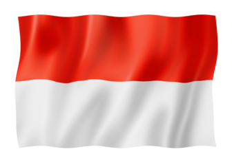 Monaco flag isolated on white