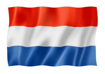 Netherlands flag isolated on white