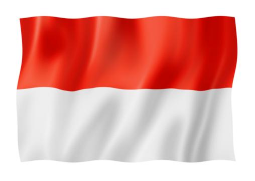 Monaco flag isolated on white