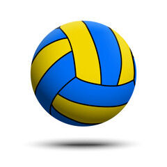 Vector illustration. Volleyball ball isolated on white background. 
