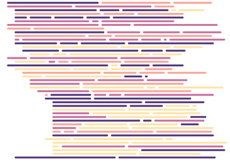 Code on screen vector illustration, flat cartoon coding lines simulation