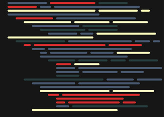 Code on screen vector illustration, flat cartoon coding lines simulation