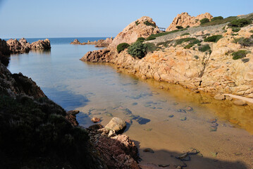 Veduta della baia e spiaggia di Cala Cruxitta 