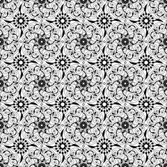 Seamless pattern created by many curve lines like flower in gothic style