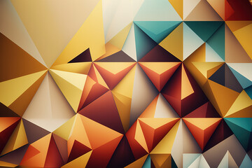 Fondo de geometría de patrón de triángulos abstracto. IA generativa