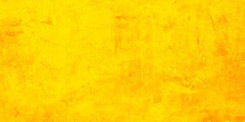 Yellow grunge wall for texture background. Cement orange background