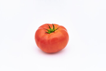 A tomato on a white background