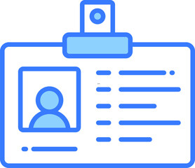 Employee id card vector design, user identification icon