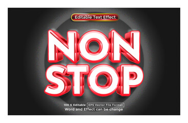 Non stop text editable vector text effect