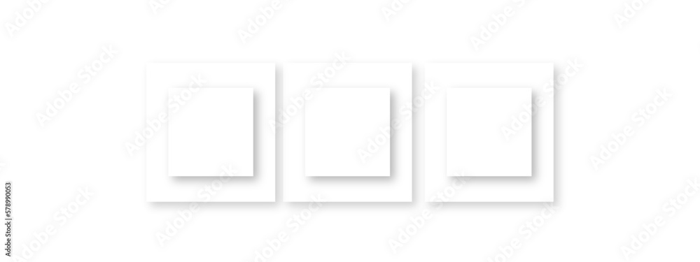 Poster Abstract background with white and gray color technology modern background design . Geometric background with squares in bright light with soft shadows as pattern. Template for branding business .